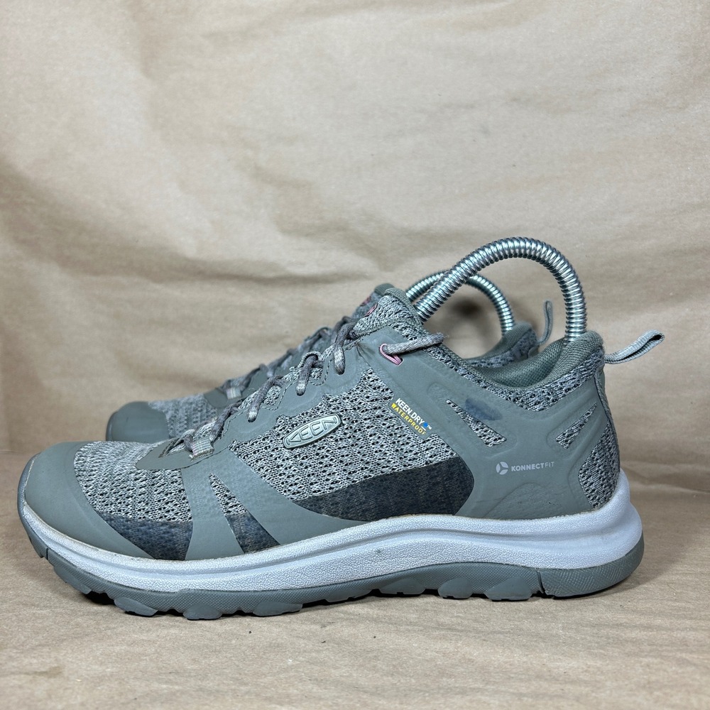 KEEN Terradora II Hiking Shoes Women 7.5 Gray Solid Waterproof Low Trail Sneaker